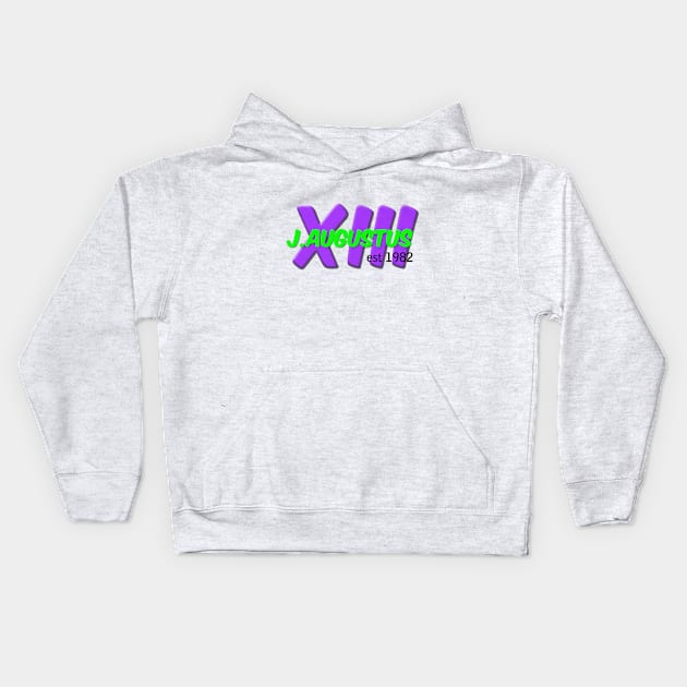 Main Logo (Purple/Green) Kids Hoodie by J. Augustus